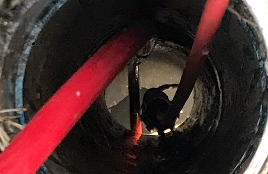 Collapsing sewer pipe