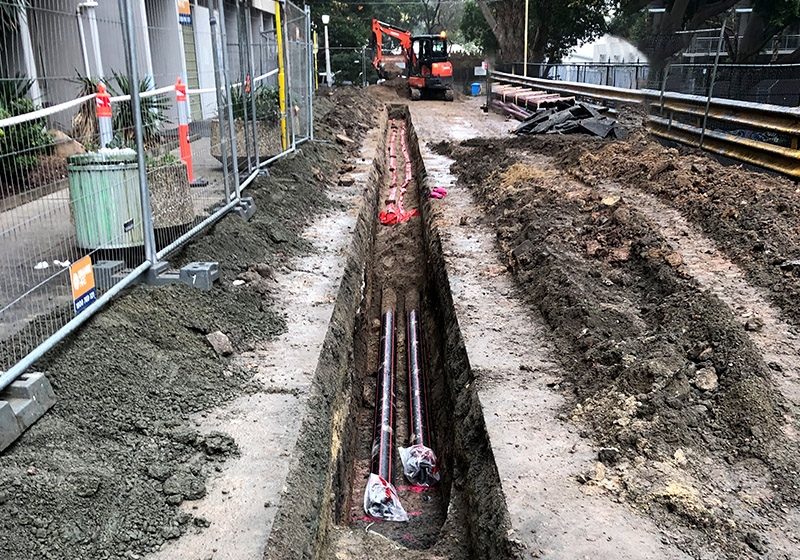 Construction of new fire hydrant systems Construction of new fire hydrant systems