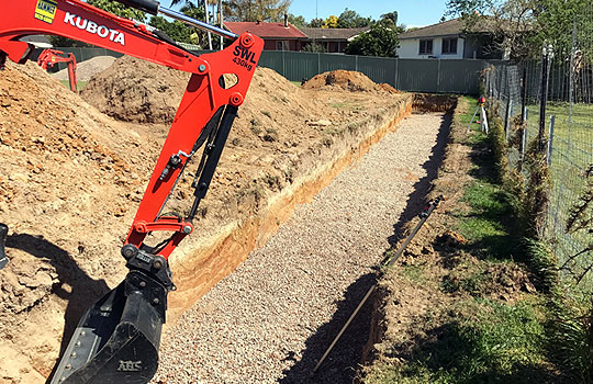 Sewage Absorption Trench Process Photo