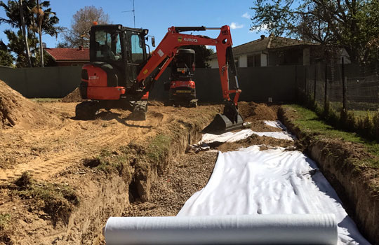 Sewage Absorption Trench Process Photo