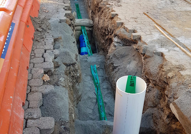 Construction of new water pipelines
