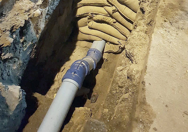 Construction of New Water Main